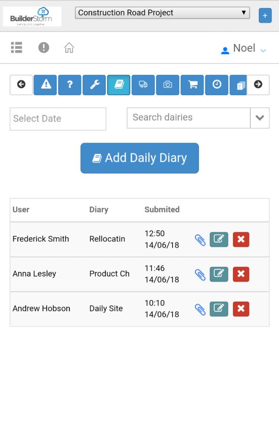 Builderstorm-Diary-Management-Mobile